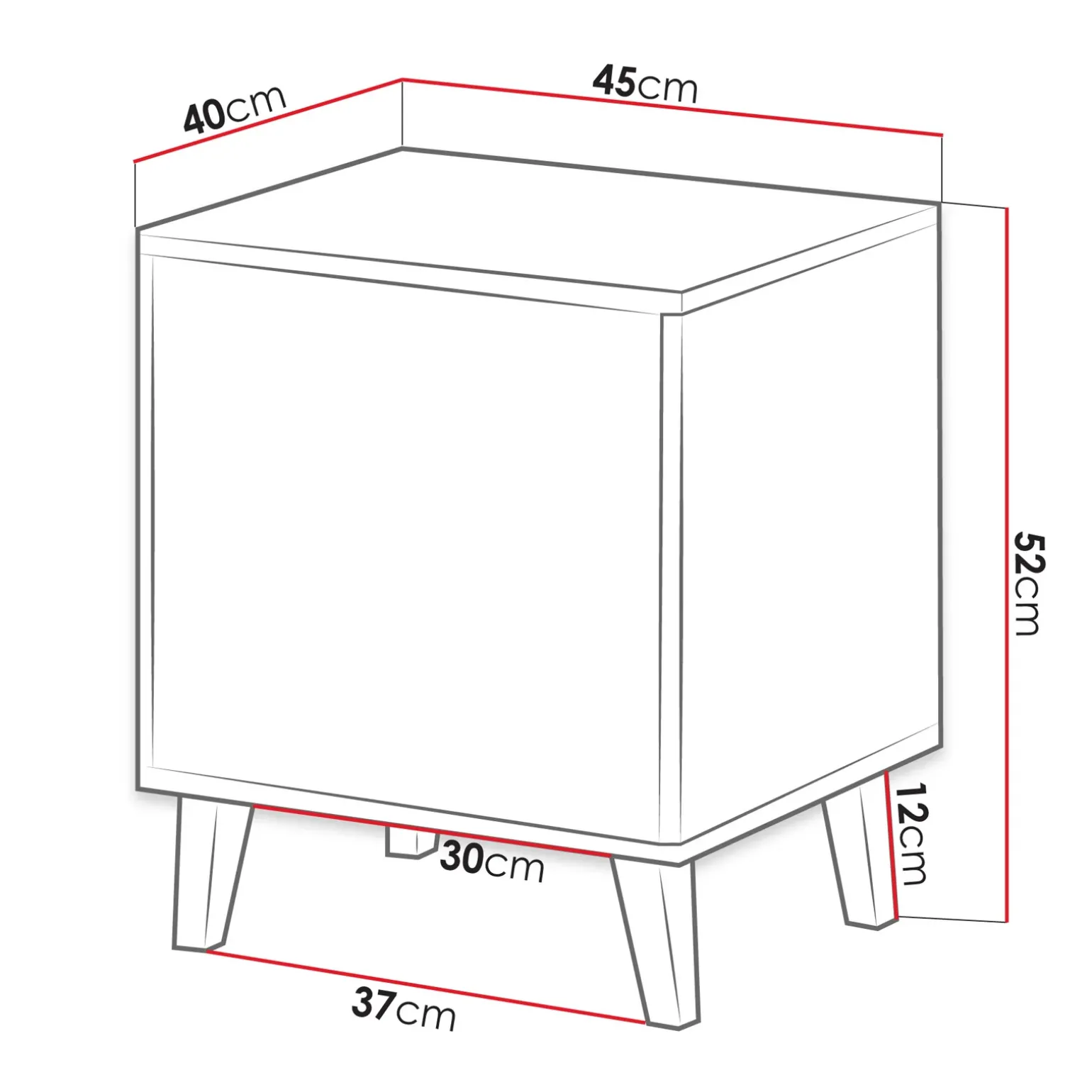 Set 2 comodini 45x52h cm moderni cannettato antracite Essence