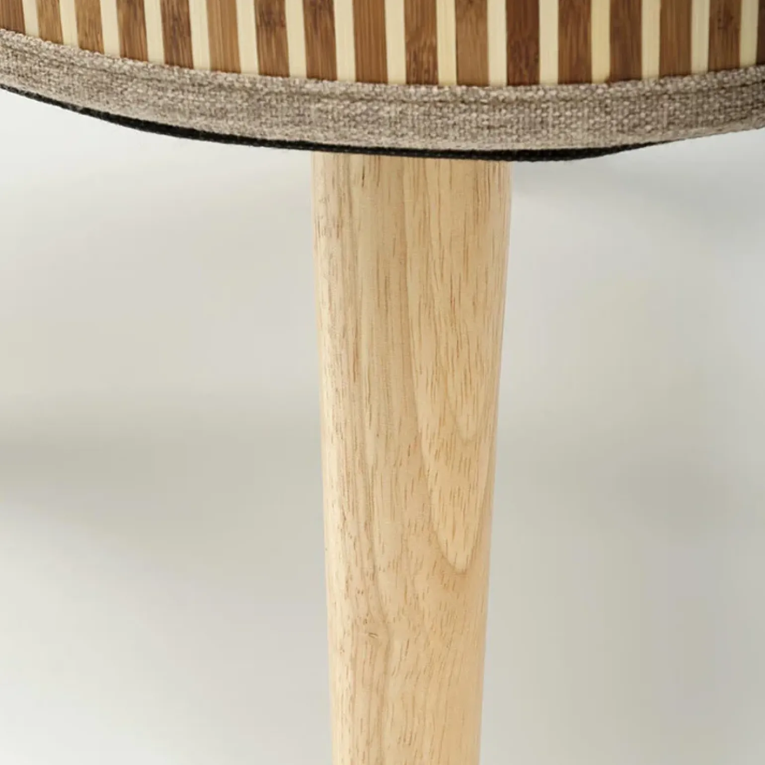 Set 2 pouf con contenitore in tessuto beige rovere Gandalf