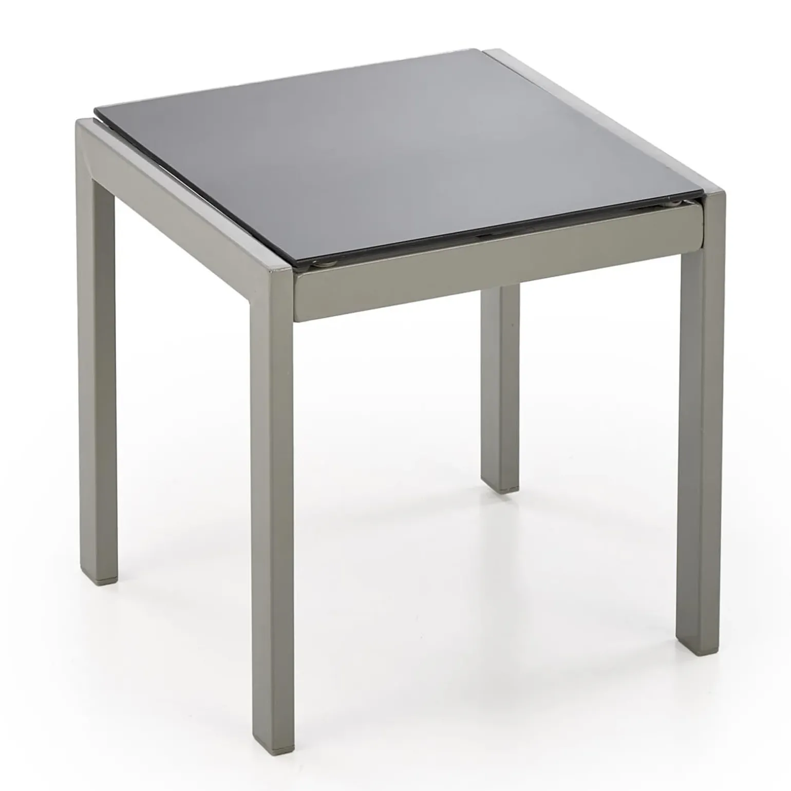 Set 2 sdraio da giardino con tavolino relax nero grigio Marea