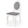 Set 2 sedie da pranzo imbottite in tessuto grigio bianco Adna