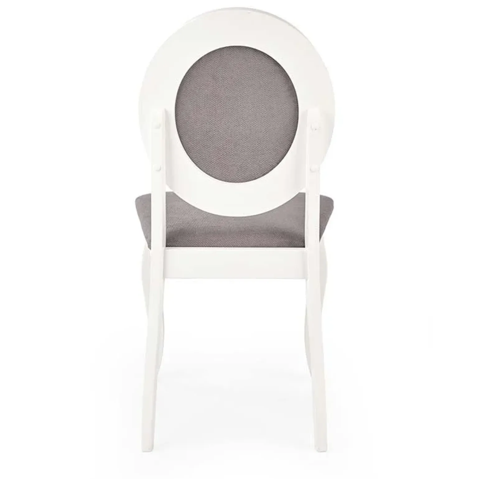 Set 2 sedie da pranzo imbottite in tessuto grigio bianco Adna
