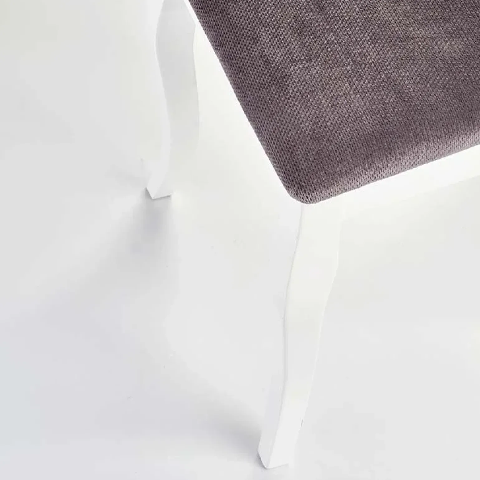 Set 2 sedie da pranzo imbottite in tessuto grigio bianco Adna
