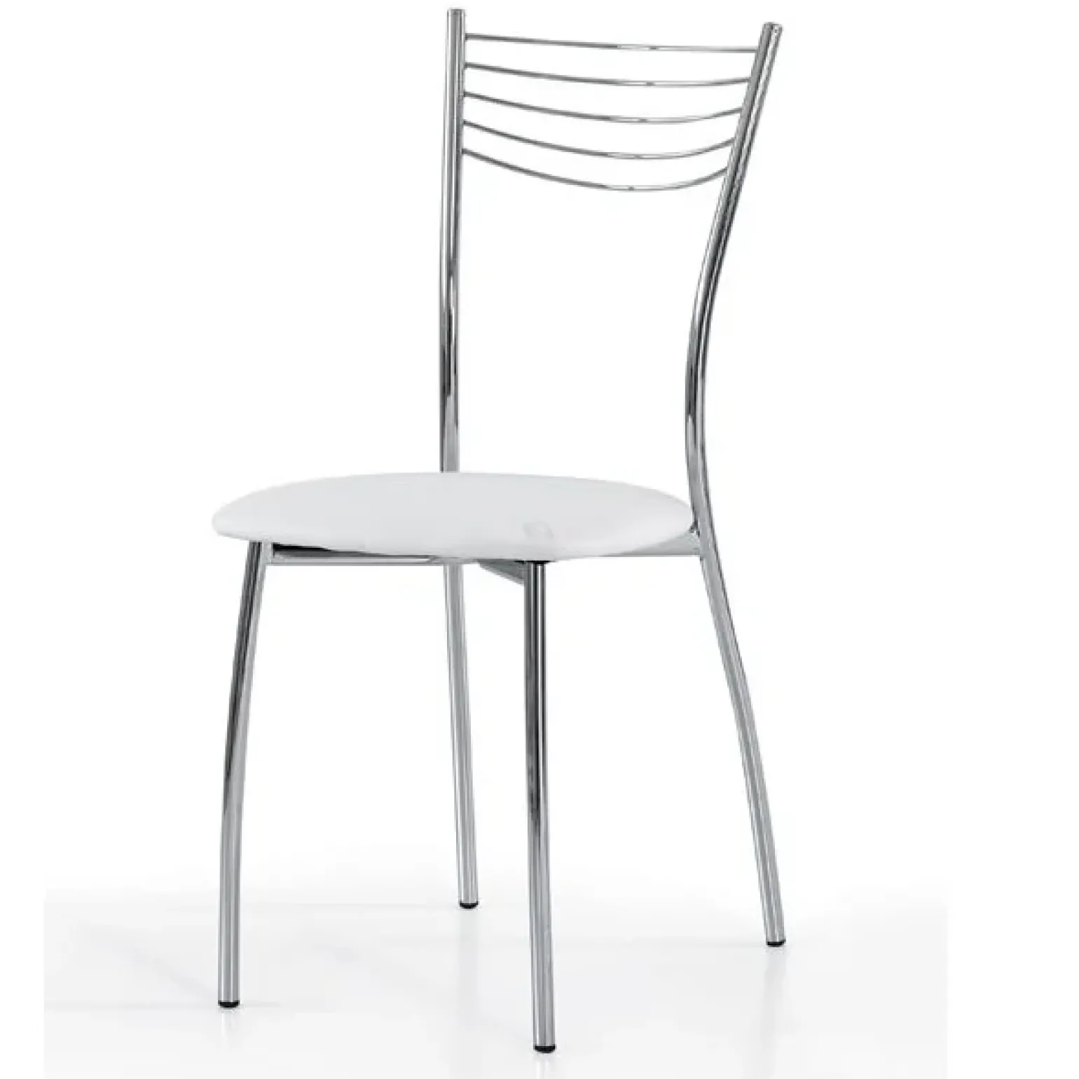 Set 6 sedie da pranzo in ecopelle e metallo Dea bianca Gihome®