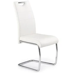 Set 4 sedie da pranzo in ecopelle bianco Deva