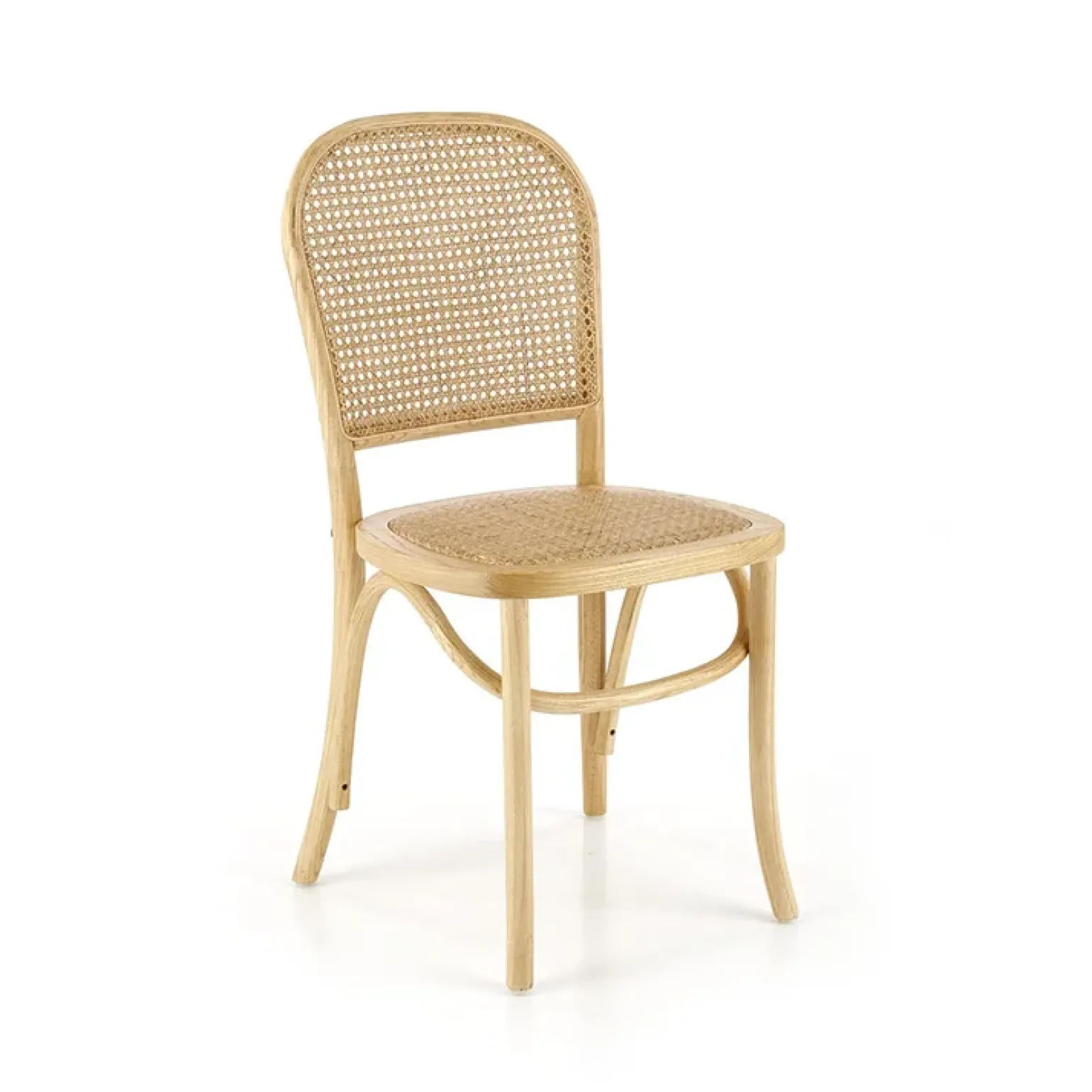 Set 2 sedie da pranzo in rattan naturale Ivory