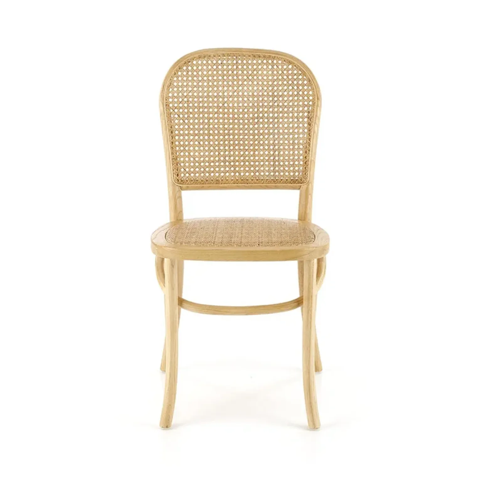 Set 2 sedie da pranzo in rattan naturale Ivory