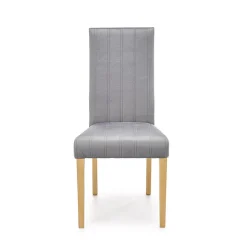 Set 2 sedie da pranzo in tessuto velluto trapuntato grigio rovere chiaro Doha