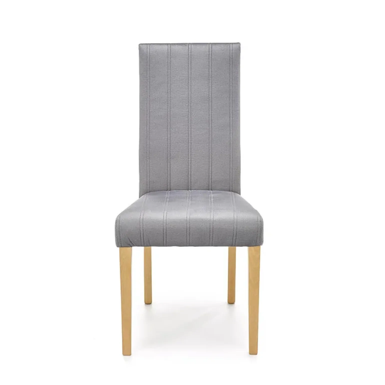 Set 2 sedie da pranzo in tessuto velluto trapuntato grigio rovere chiaro Doha