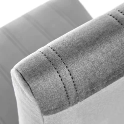 Set 2 sedie da pranzo in tessuto velluto trapuntato grigio rovere chiaro Doha