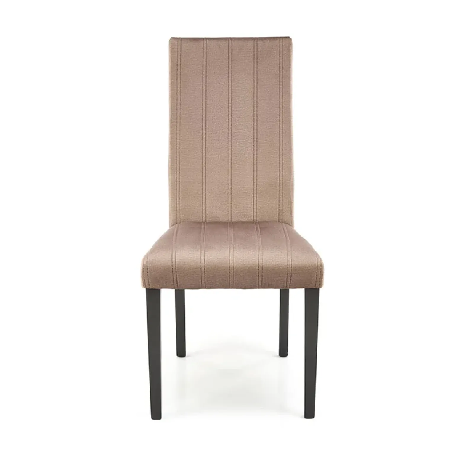 Set 2 sedie da pranzo in tessuto velluto trapuntato beige nero Mascate