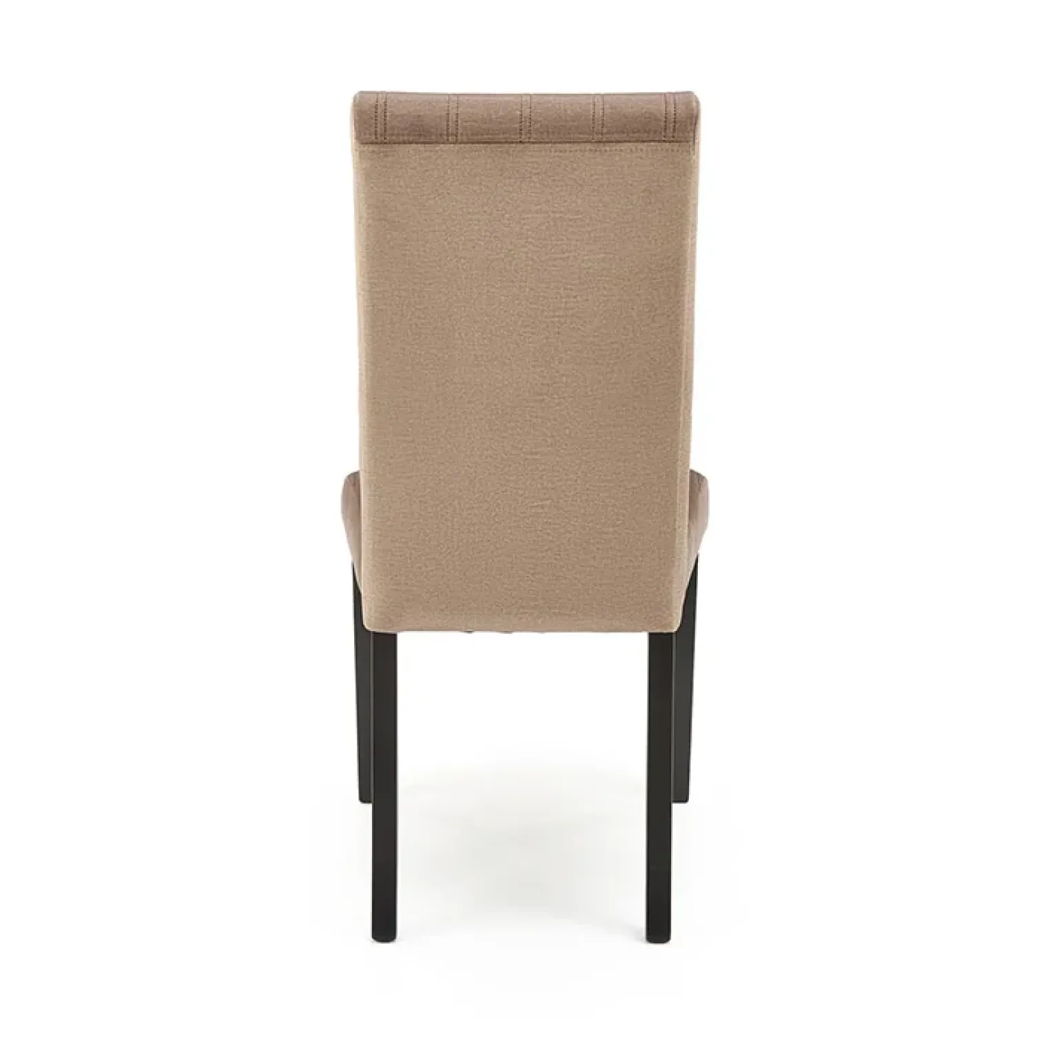 Set 2 sedie da pranzo in tessuto velluto trapuntato beige nero Mascate