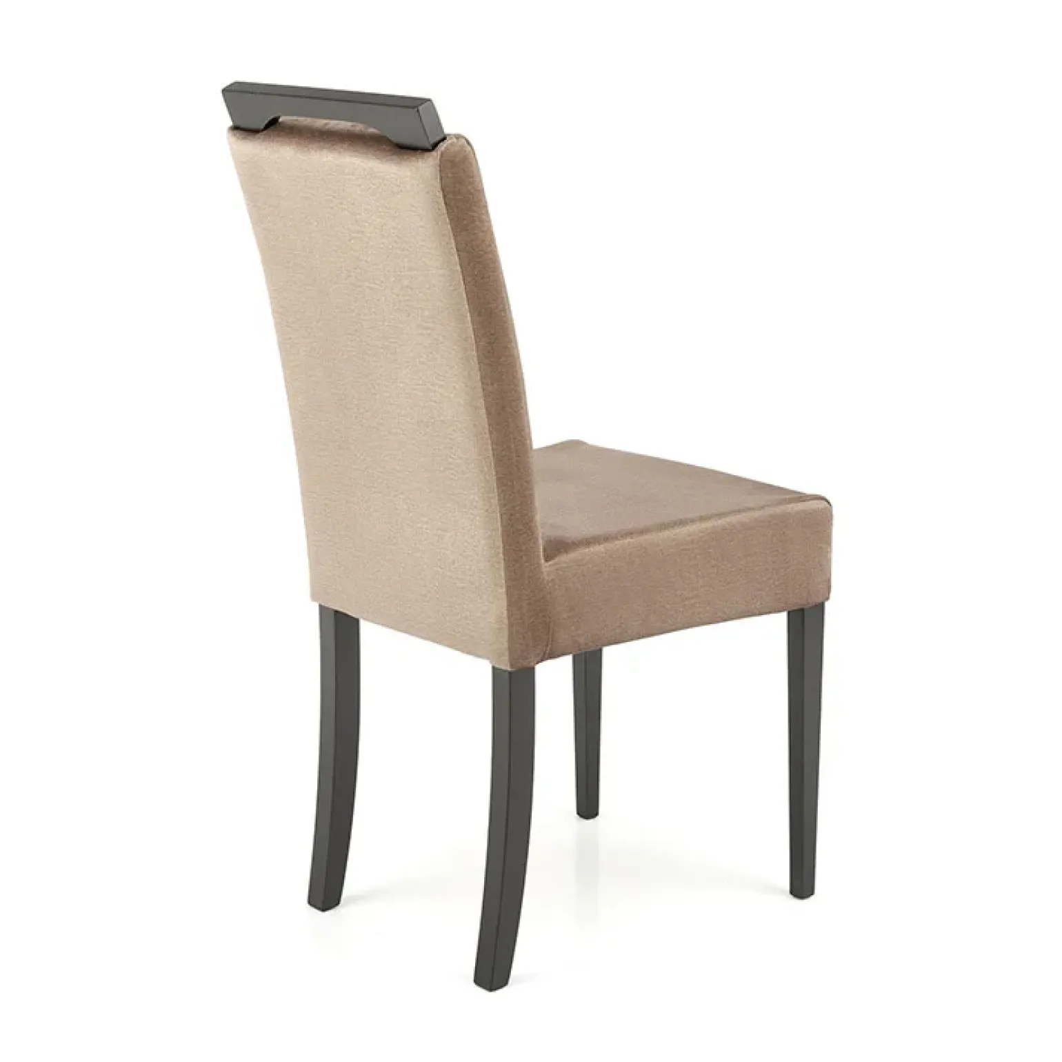 Set 2 sedie da pranzo in tessuto nero beige Managua