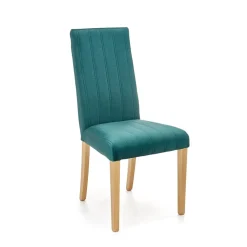 Set 2 sedie da pranzo in tessuto velluto trapuntato verde rovere chiaro Doha