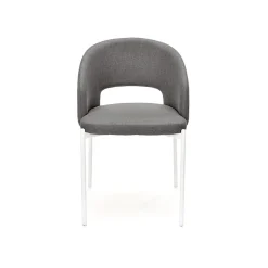 Set 2 sedie da pranzo in tessuto grigio Turbo