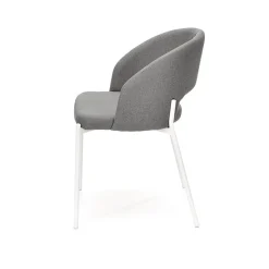 Set 2 sedie da pranzo in tessuto grigio Turbo
