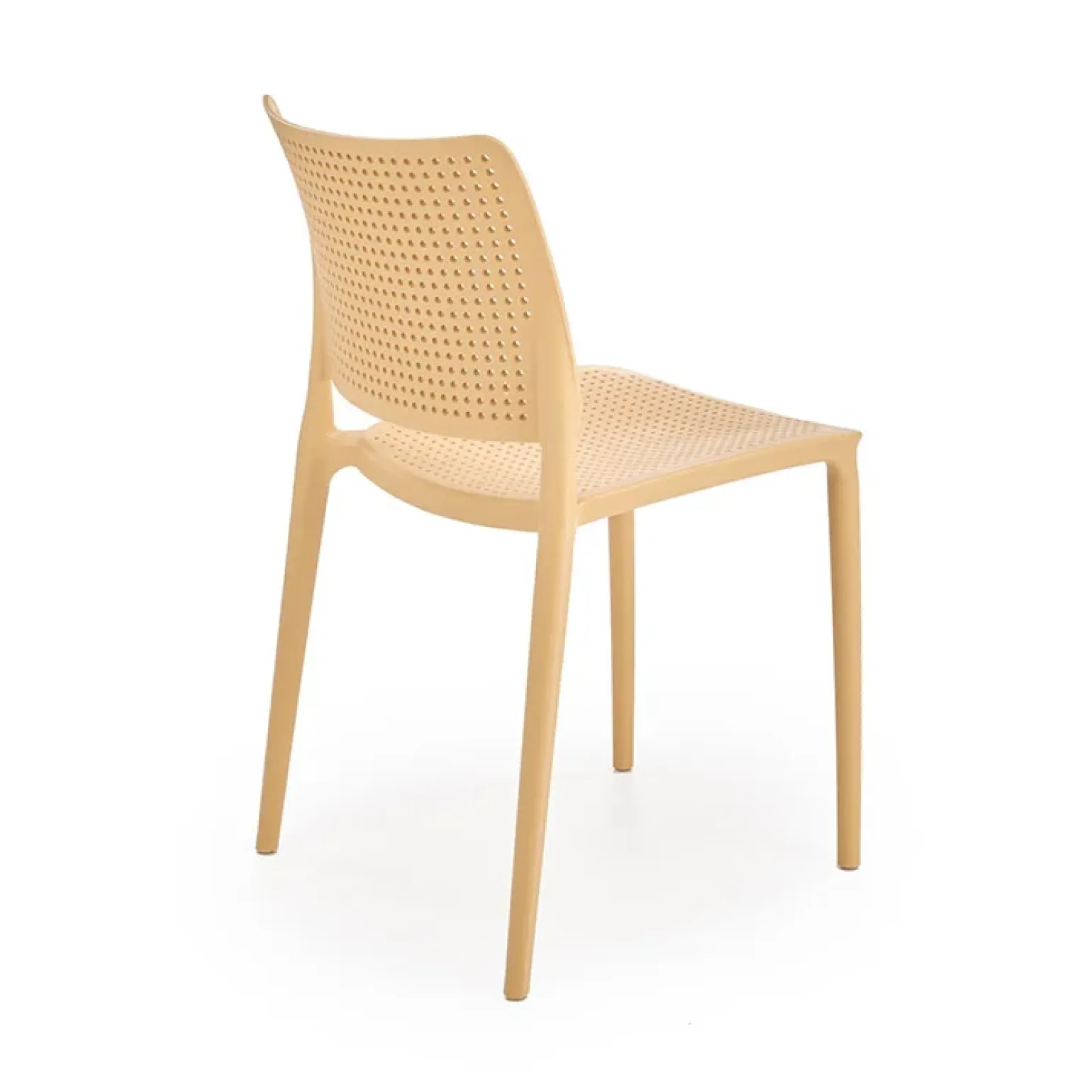 Set 4 sedie da pranzo moderne in polipropilene arancione Luanda