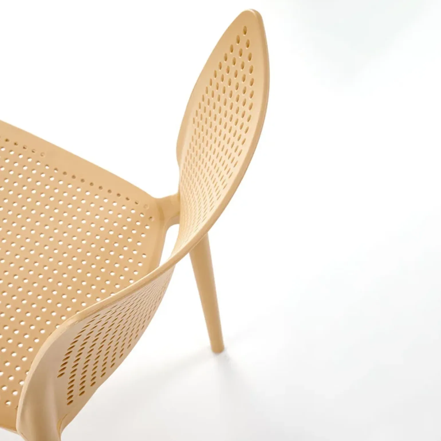 Set 4 sedie da pranzo moderne in polipropilene arancione Luanda