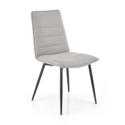 Set 4 sedie da pranzo moderne in tessuto grigio nero Quiche