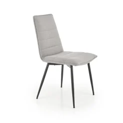 Set 4 sedie da pranzo moderne in tessuto grigio nero Quiche