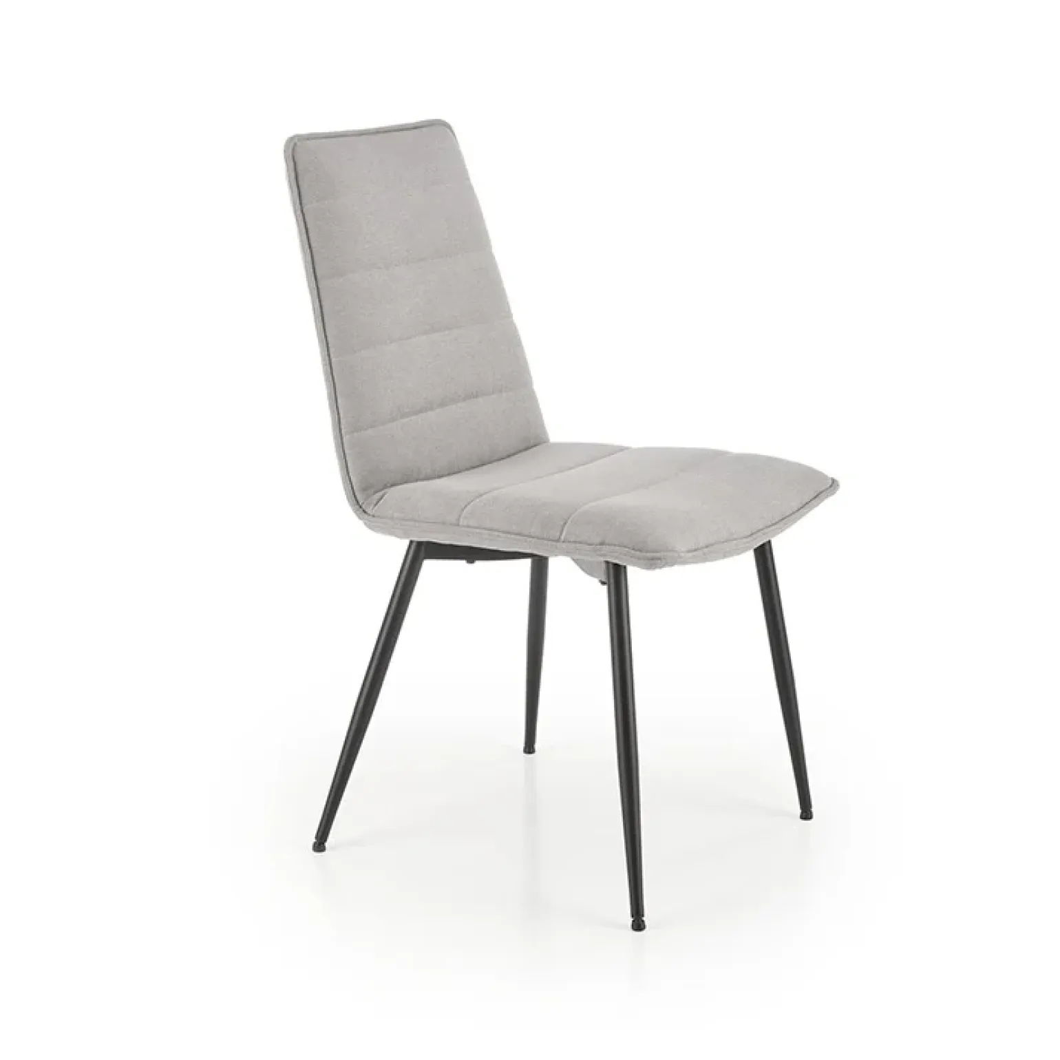 Set 4 sedie da pranzo moderne in tessuto grigio nero Quiche