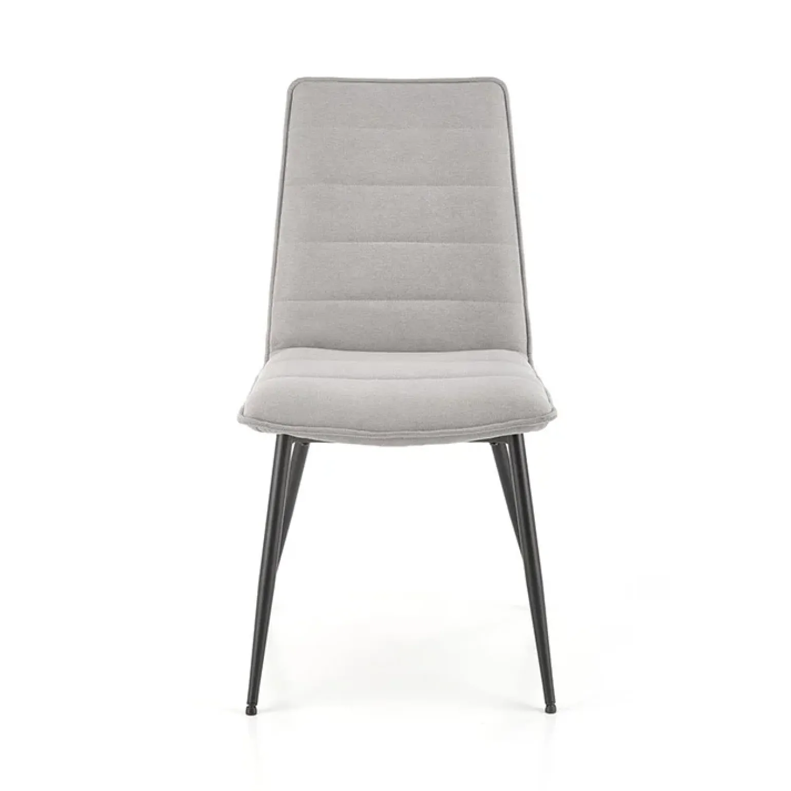 Set 4 sedie da pranzo moderne in tessuto grigio nero Quiche