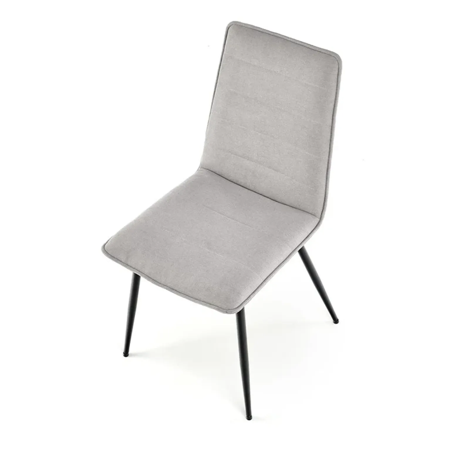 Set 4 sedie da pranzo moderne in tessuto grigio nero Quiche