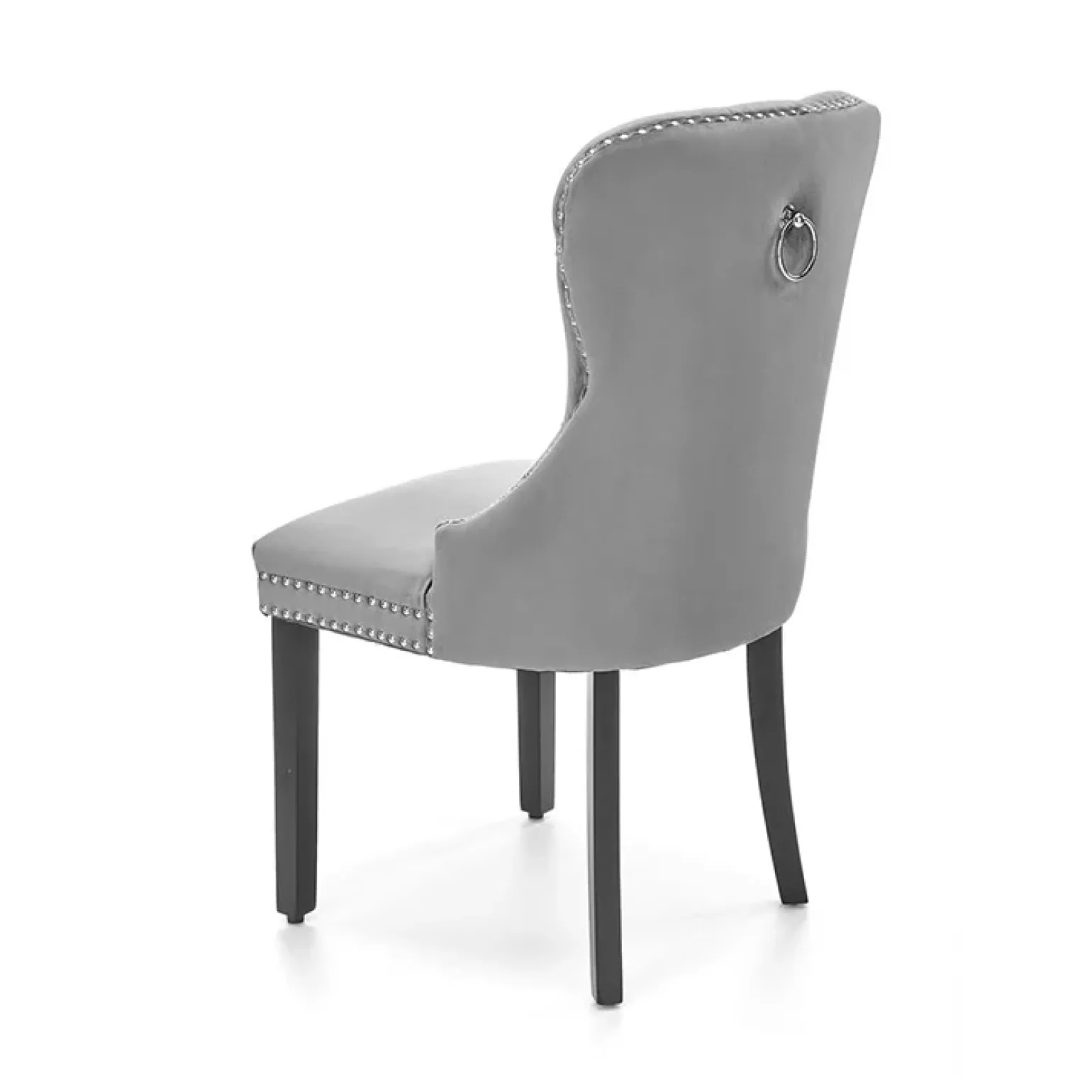 Set 2 sedie da pranzo moderne in tessuto grigio nero Briar