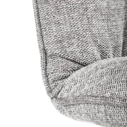 Set 4 sedie da pranzo moderne in tessuto grigio nero Kaos