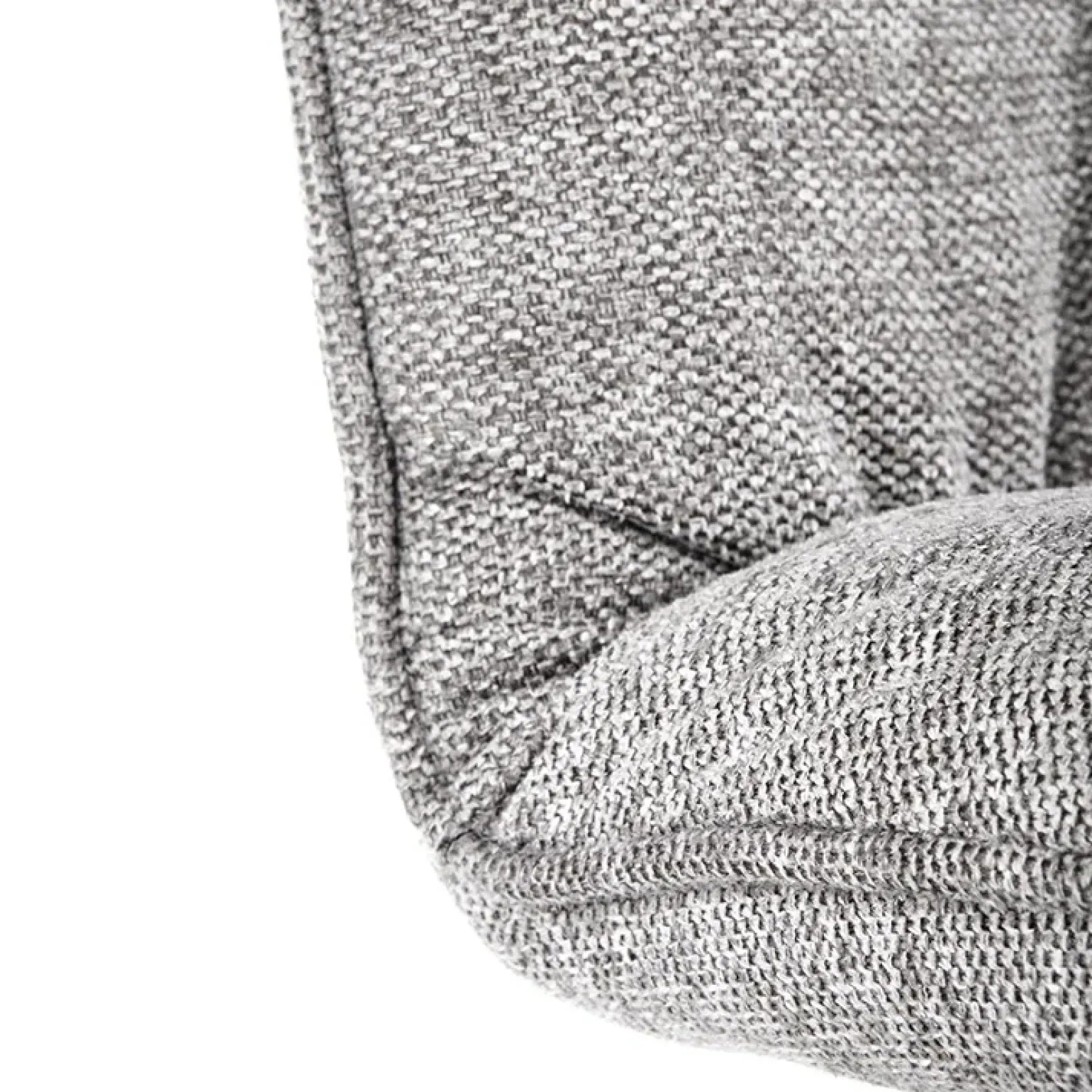 Set 4 sedie da pranzo moderne in tessuto grigio nero Kaos