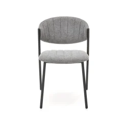 Set 2 sedie da sala in tessuto grigio scuro nero Elsa
