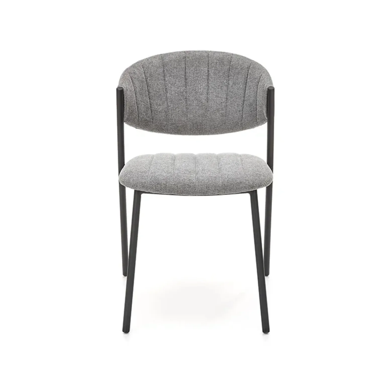 Set 2 sedie da sala in tessuto grigio scuro nero Elsa