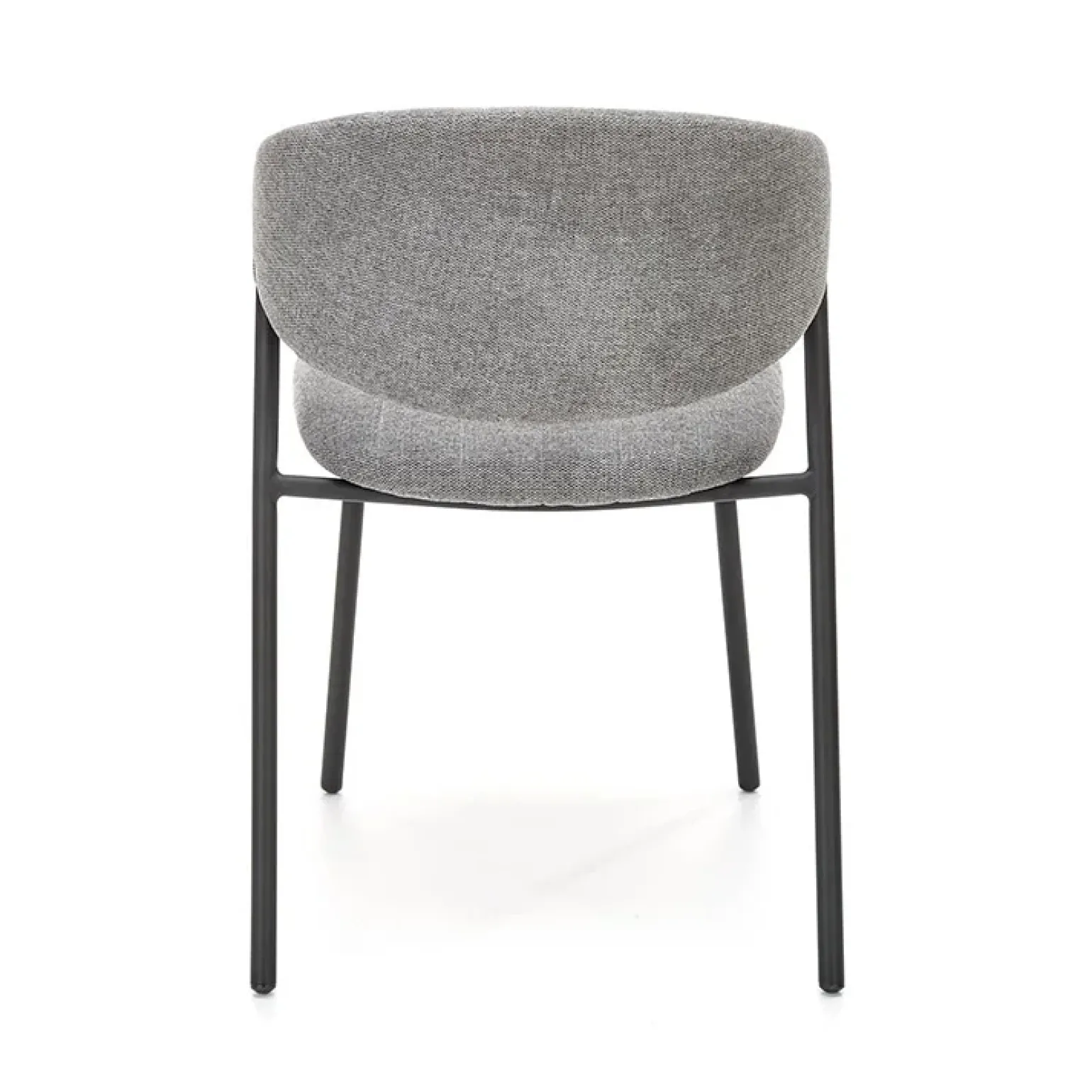 Set 2 sedie da sala in tessuto grigio scuro nero Elsa