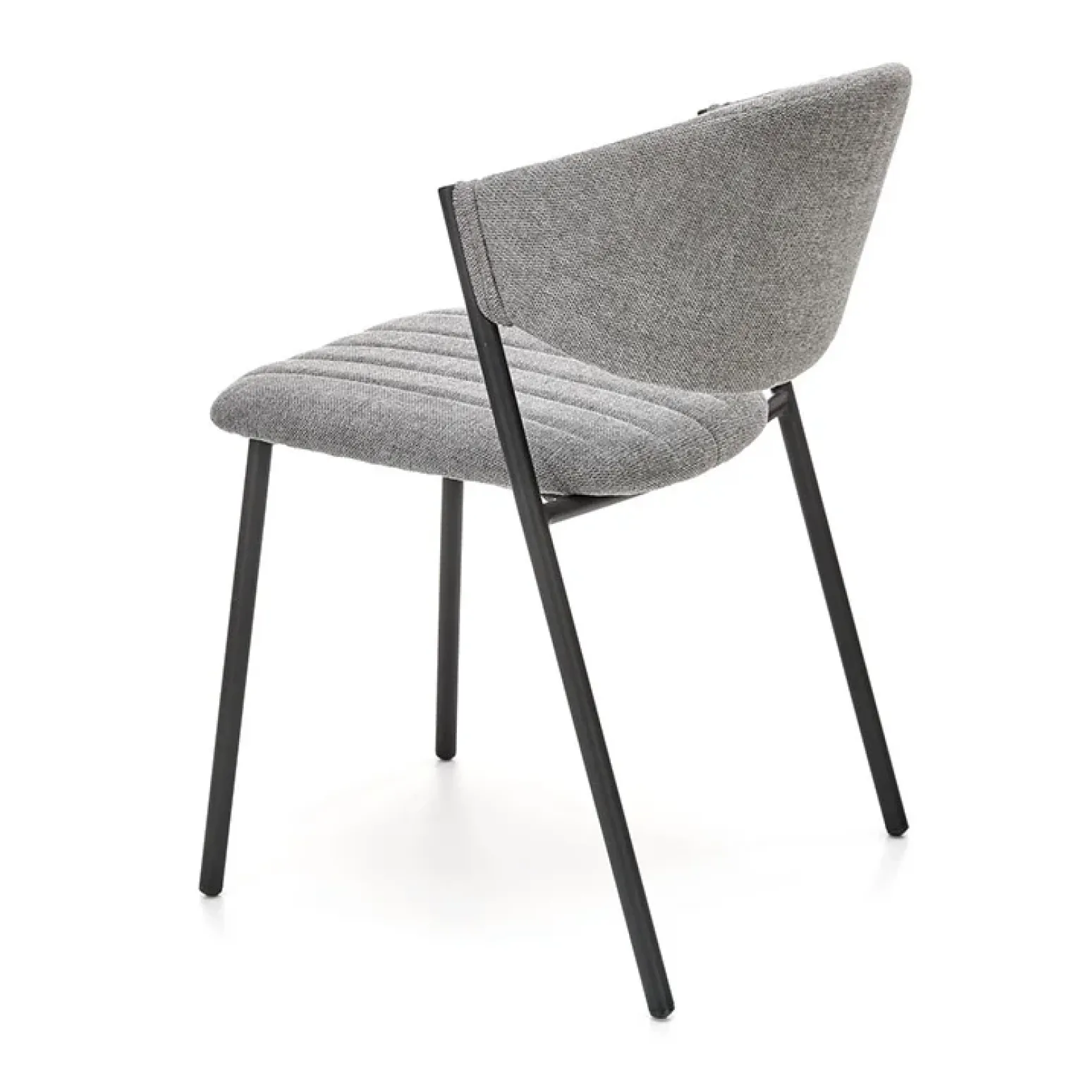 Set 2 sedie da sala in tessuto grigio scuro nero Elsa
