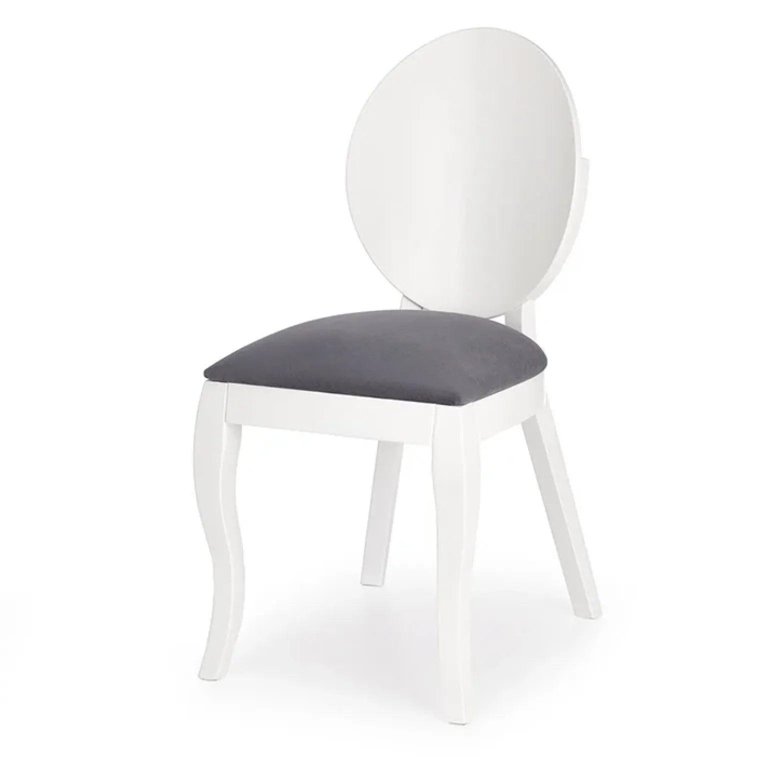 Set 2 sedie da sala moderne in tessuto grigio bianco Jonni