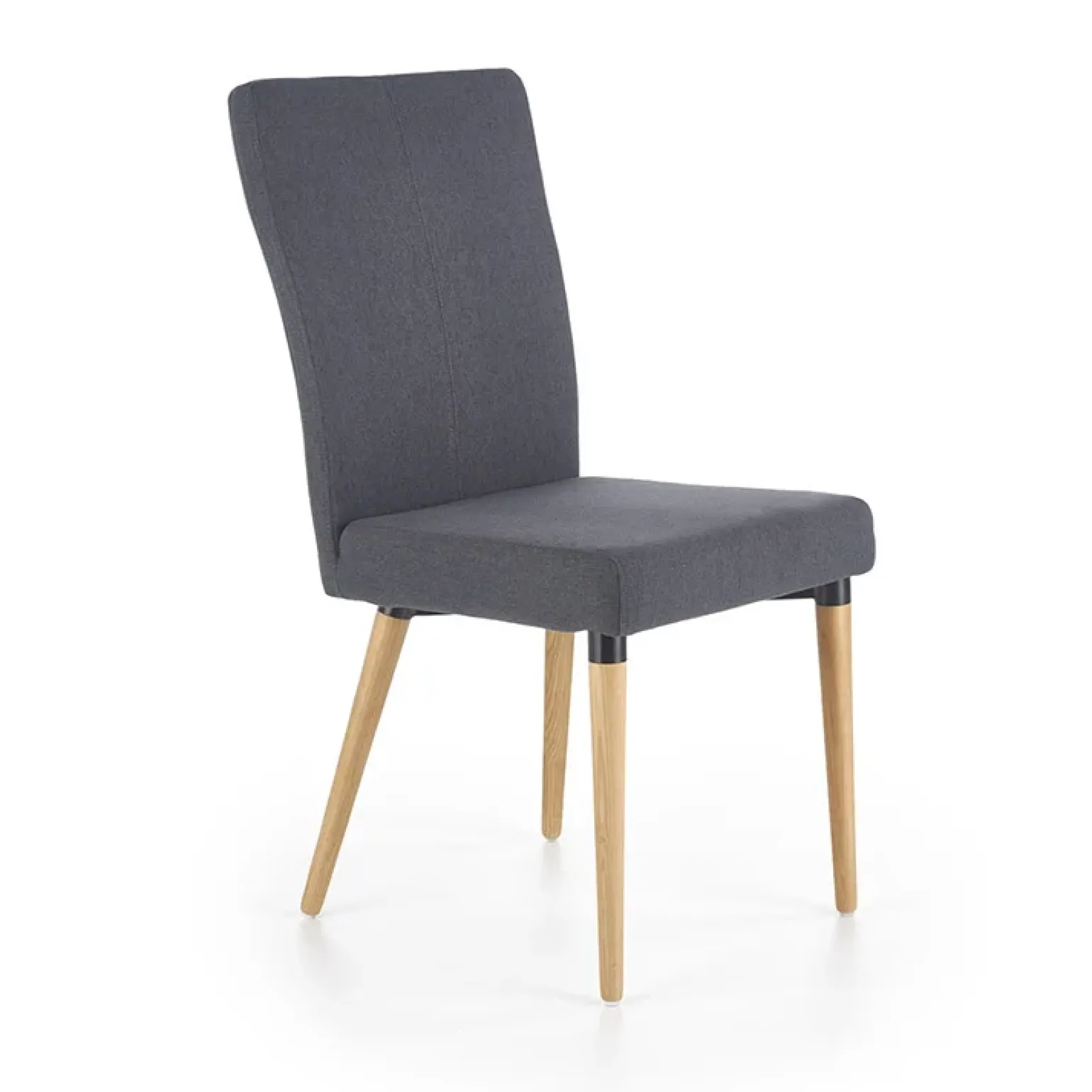 Set 4 sedie da sala moderne in tessuto grigio scuro Barone