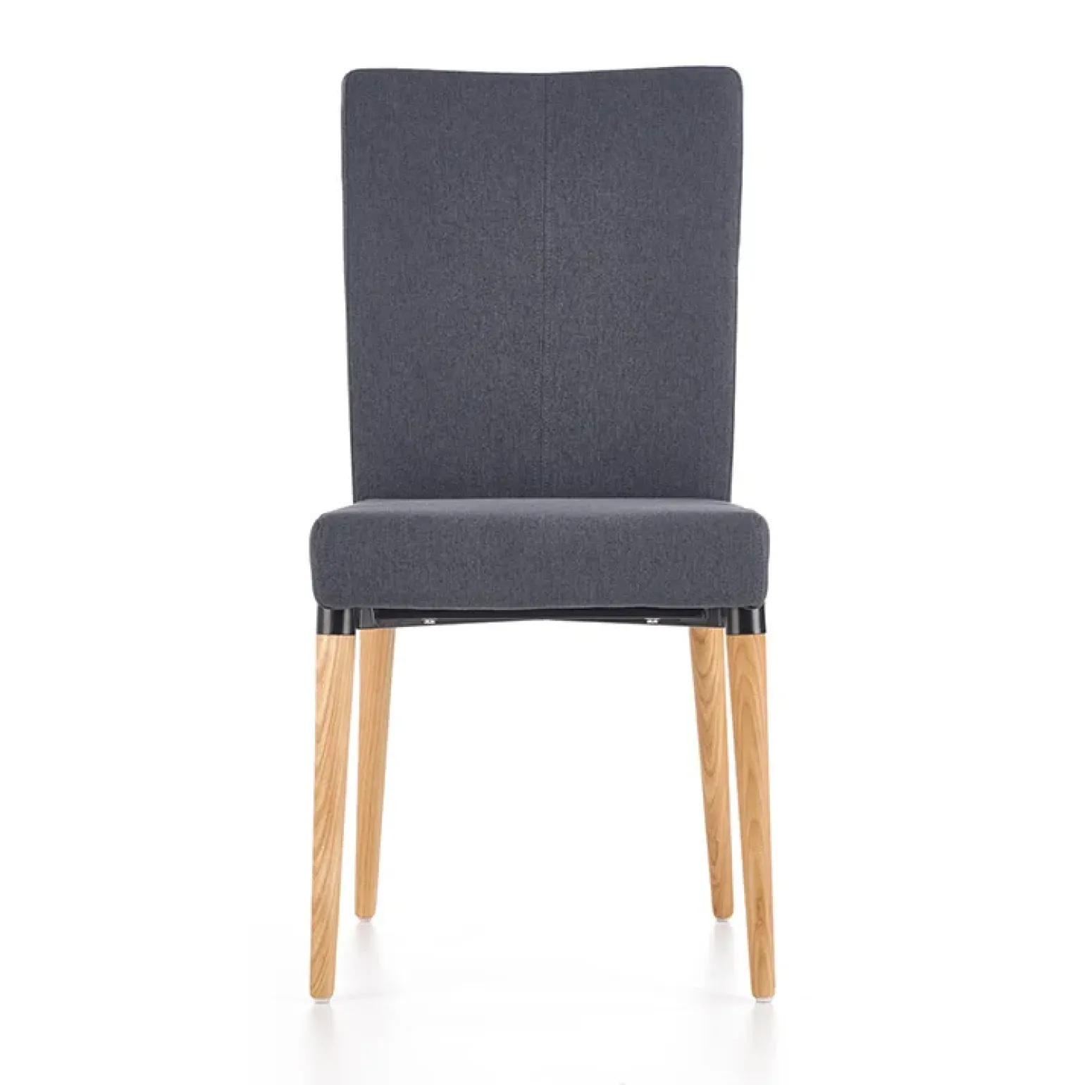 Set 4 sedie da sala moderne in tessuto grigio scuro Barone