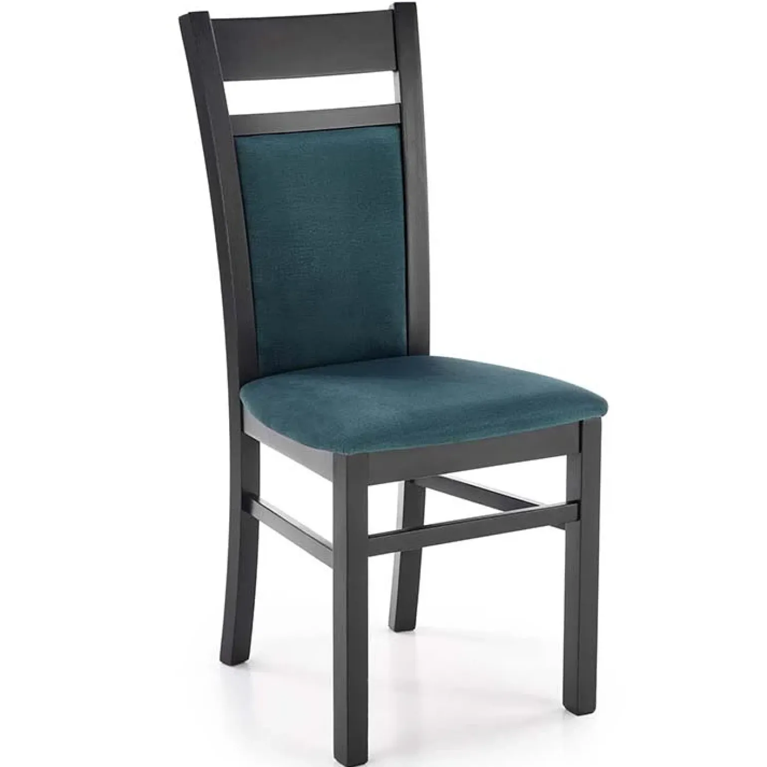 Set 2 sedie imbottite classiche in tessuto nero verde Azalea