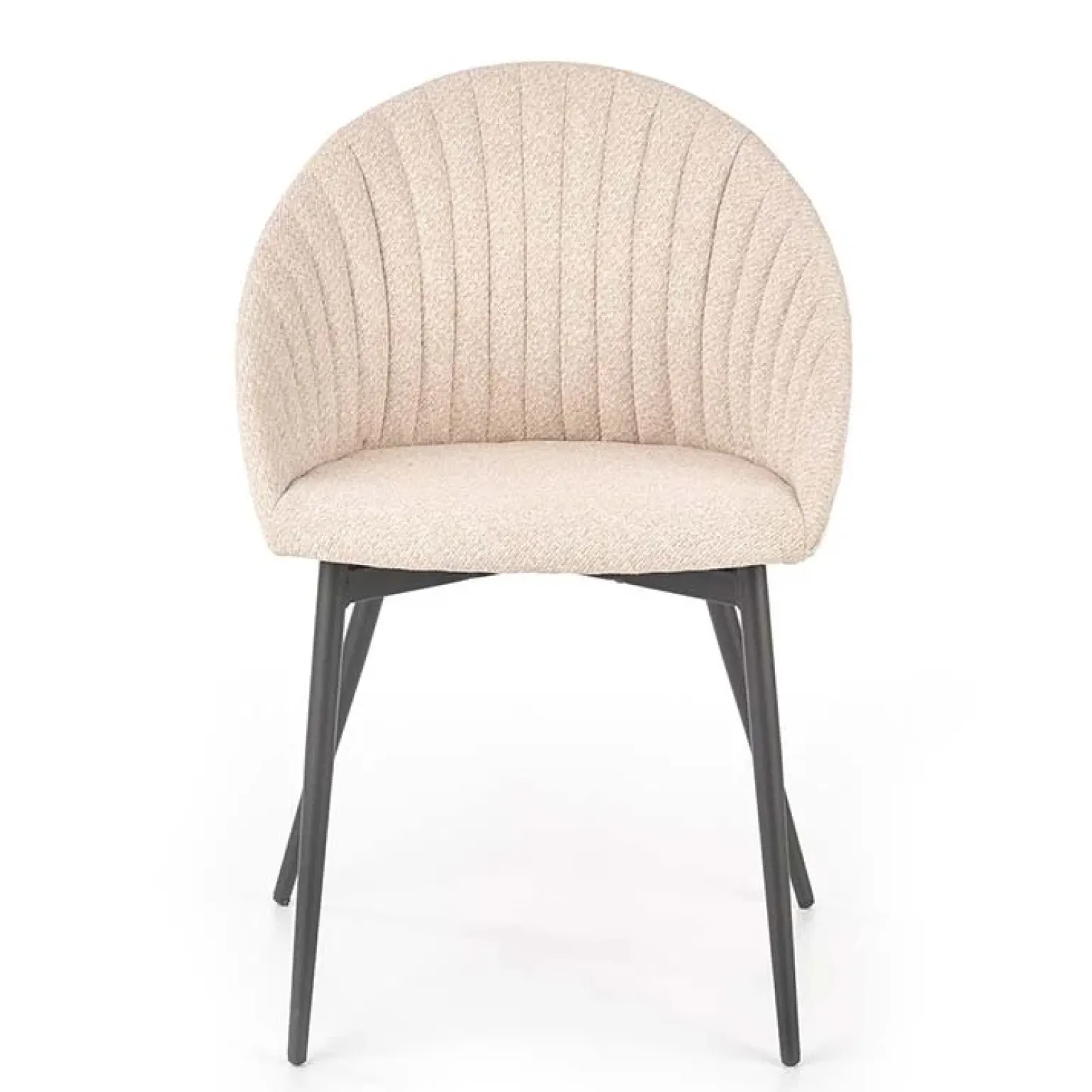 Set 2 sedie imbottite design in tessuto beige Amelia