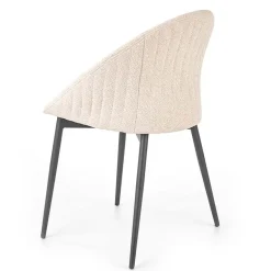Set 2 sedie imbottite design in tessuto beige Amelia