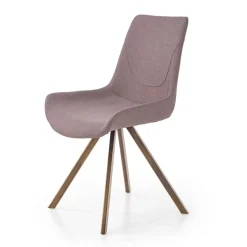 Set 2 sedie imbottite in tessuto grigio acciaio oro antico Joanna