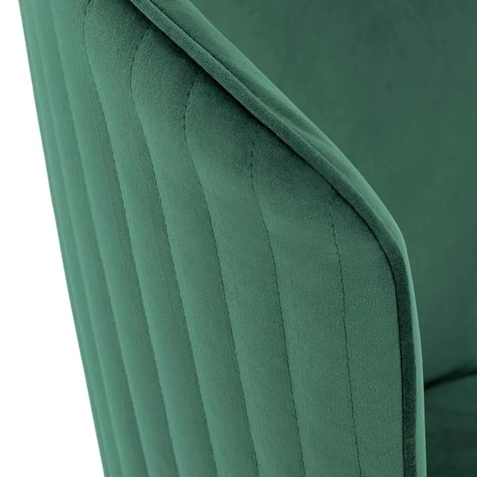 Set 4 sedie imbottite in velluto verde acciaio nero oro Eden