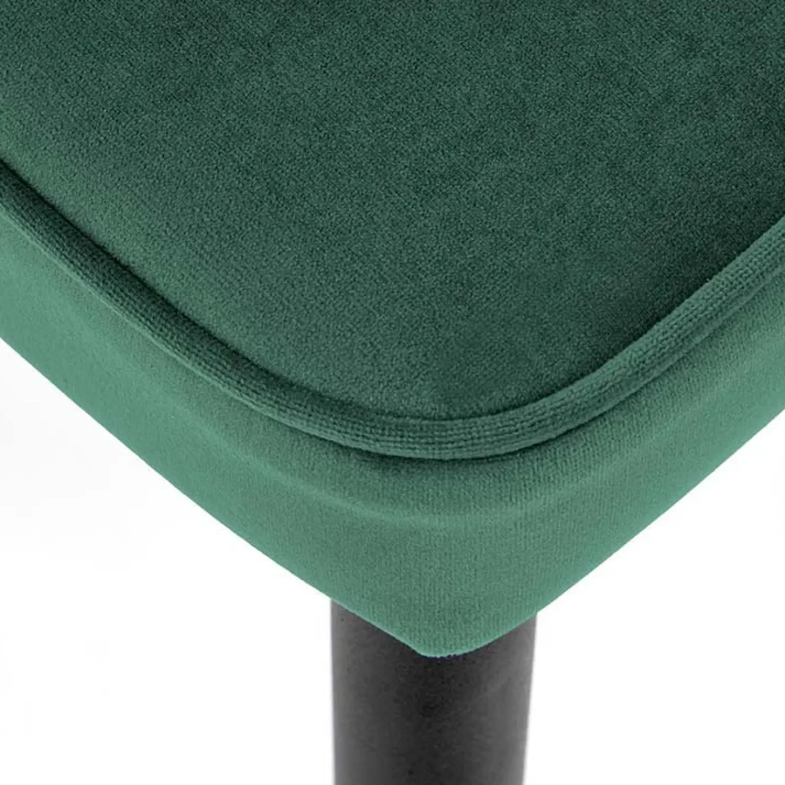 Set 4 sedie imbottite in velluto verde acciaio nero oro Eden