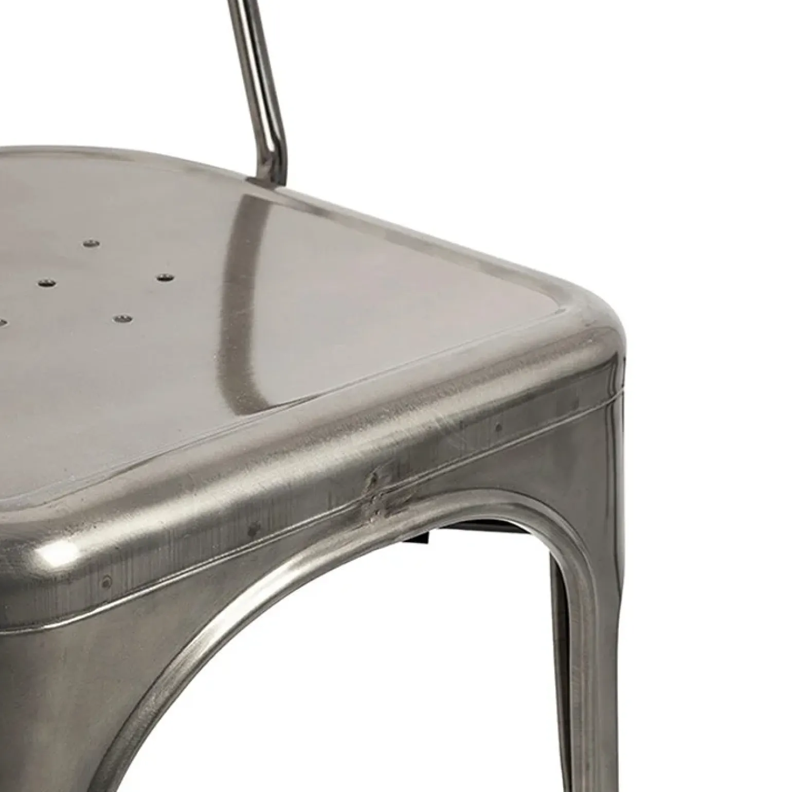 Set 2 sedie in metallo impilabili grigio laccato Lix