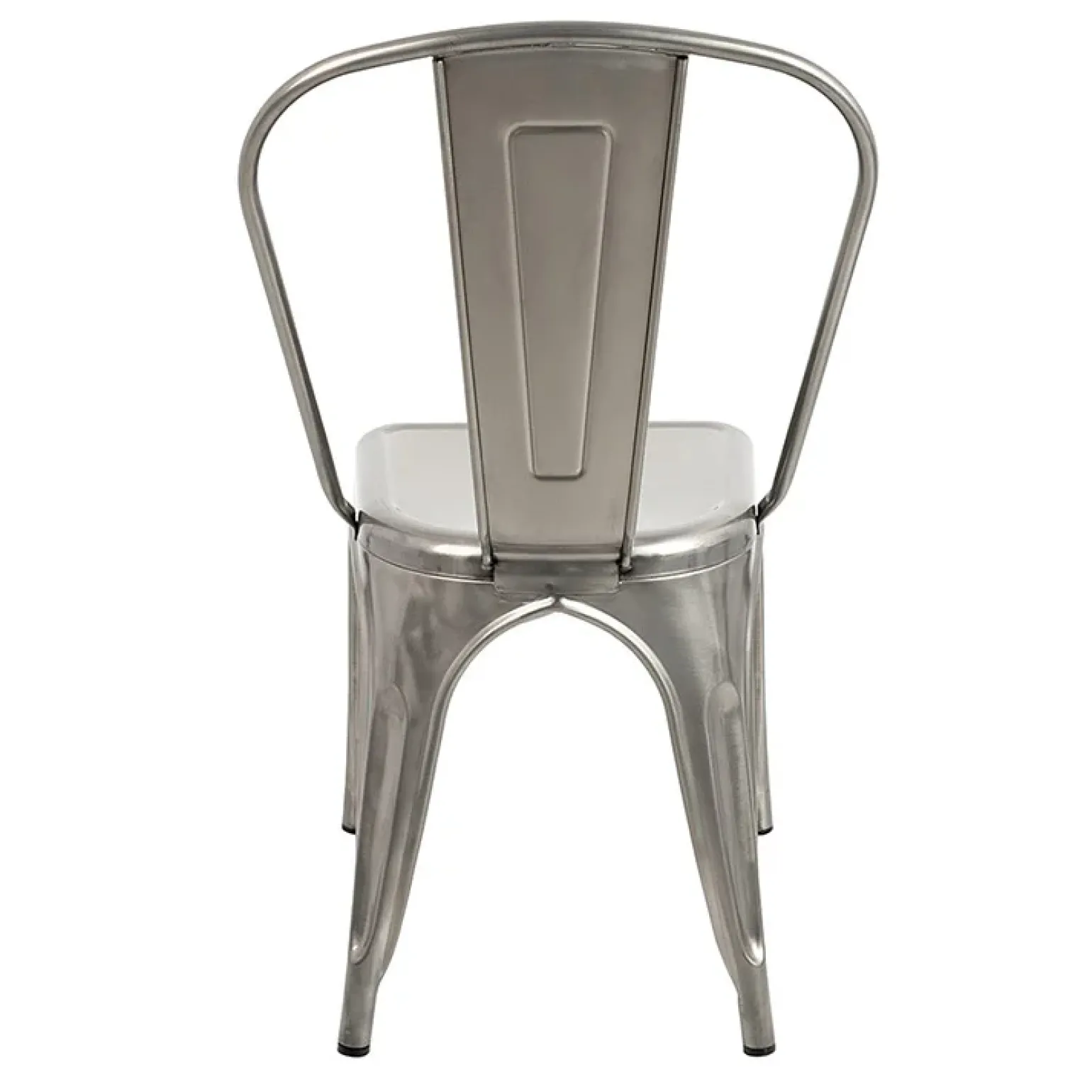 Set 2 sedie in metallo impilabili grigio laccato Lix