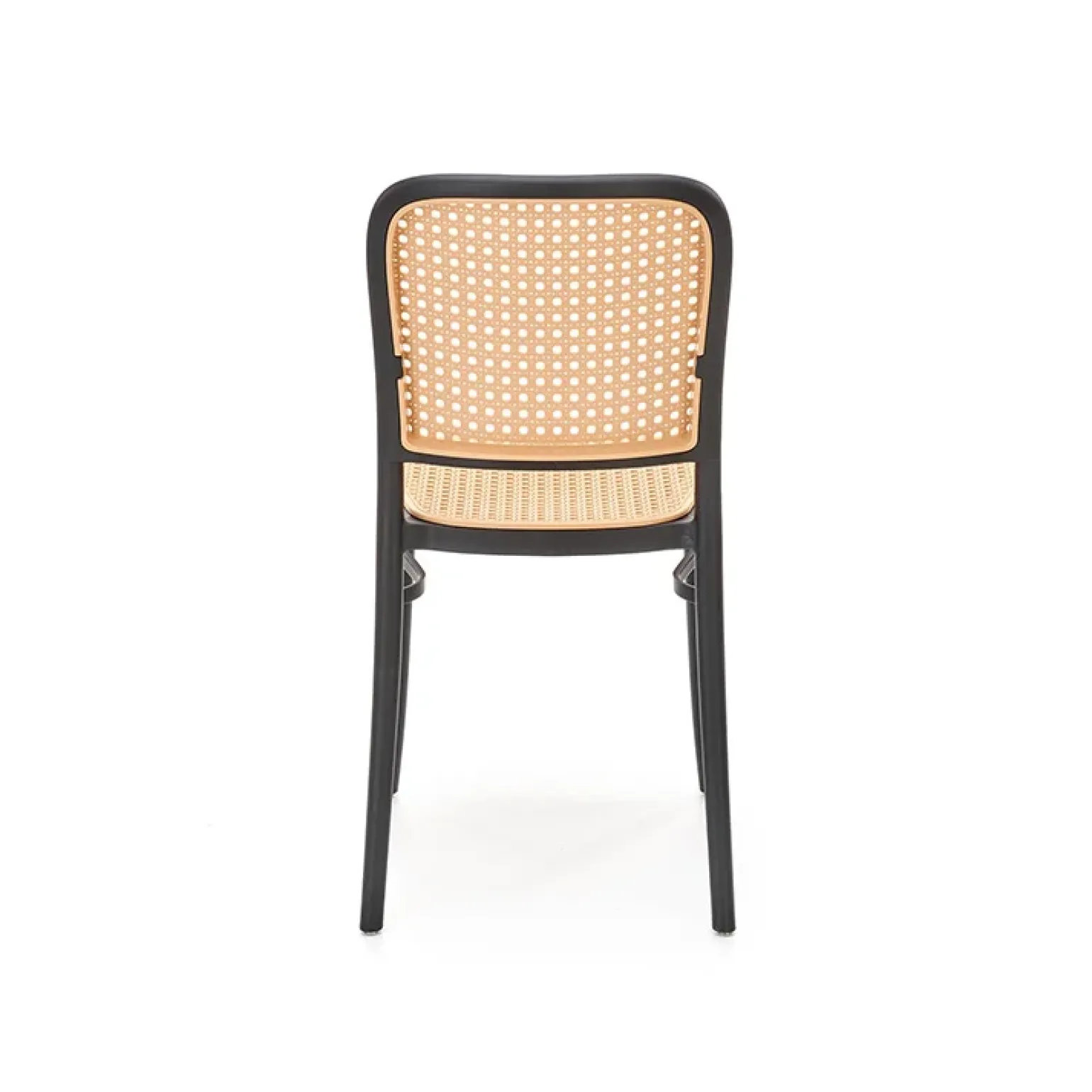 Set 4 sedie in rattan moderne naturale nero Milly