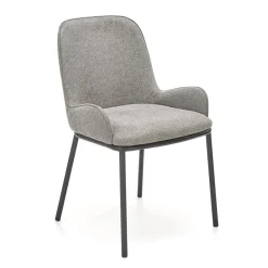 Set 2 sedie moderne con braccioli in tessuto grigio Piumetta