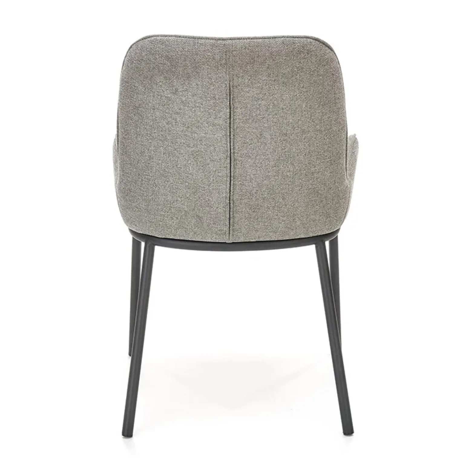 Set 2 sedie moderne con braccioli in tessuto grigio Piumetta