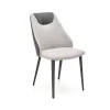 Set 4 sedie moderne da sala in tessuto grigio chiaro e scuro Daichi