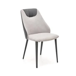 Set 4 sedie moderne da sala in tessuto grigio chiaro e scuro Daichi