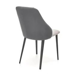 Set 4 sedie moderne da sala in tessuto grigio chiaro e scuro Daichi
